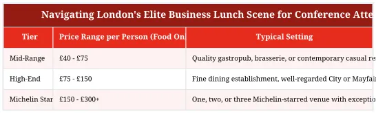 Navigating London's Elite Business Lunch Scene for Conference Attendees